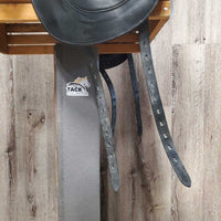 18" *Adj Green (N/M) in *5.25" Fairfax "Original" Monoflap Dressage Saddle, Brown Fairfax Fleece Cover, Wool Flocking, Front & Rear Gusset Panels, Lg Exterior Front Blocks, Flaps: 18"L x 13.5"W Serial # 18 032 023