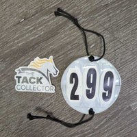 3# Round Horse Show Numbers, 2 Elastics *vgc, clean, split sides