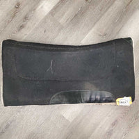 Contoured Western Wool & Fleece Saddle Pad *gc, rubs, dents, hair, dirt, stain, older, spots, thin spots, warped