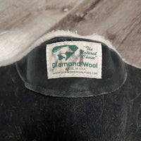 Contoured Western Wool & Fleece Saddle Pad *gc, rubs, dents, hair, dirt, stain, older, spots, thin spots, warped