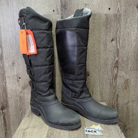 Tall Fleece Lined Winter Riding Boots, velcro *like new, dusty, mnr hair