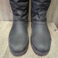 Tall Fleece Lined Winter Riding Boots, velcro *like new, dusty, mnr hair