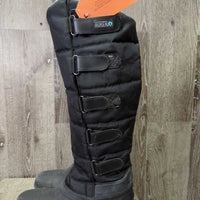 Tall Fleece Lined Winter Riding Boots, velcro *like new, dusty, mnr hair