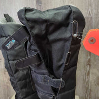 Tall Fleece Lined Winter Riding Boots, velcro *like new, dusty, mnr hair