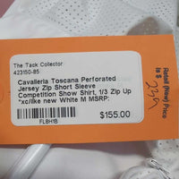 Perforated Jersey Zip Short Sleeve Competition Show Shirt, 1/3 Zip Up *xc/like new