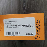 Puffy Vest, zipper, bling pockets *xc/like new