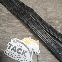 Thick Nylon Lined Synthetic Easy Care Stirrup Leathers *gc/fair, clean, scraped, peeled ?chewedmnr rubs, bent