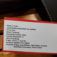 17" *MW 5.5" Tech 1 Close Contact, 2 Billet Guards, Black Tech1 Cover, Velcro Front Blocks, Wool Flocking, Flaps: 14.5"L x 14.5"W Serial #: 2209371773 FMRO
