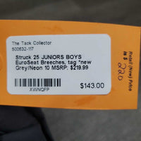 JUNIORS BOYS EuroSeat Breeches, tag *new