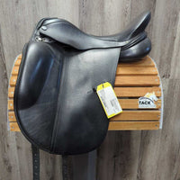 17.5" MW *5.75" *Adj (interchangeable Headplate) Albion Platinum Ultima Dressage Saddle, Red/Black Fleece Cover, Wool Flocking, Front & Rear Gusset Panels, Lg Front Blocks, Flaps: 17"" x 12.25"W Serial #: 64626 315