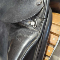 17.5" MW *5.75" *Adj (interchangeable Headplate) Albion Platinum Ultima Dressage Saddle, Red/Black Fleece Cover, Wool Flocking, Front & Rear Gusset Panels, Lg Front Blocks, Flaps: 17"" x 12.25"W Serial #: 64626 315