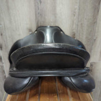 17.5" MW *5.75" *Adj (interchangeable Headplate) Albion Platinum Ultima Dressage Saddle, Red/Black Fleece Cover, Wool Flocking, Front & Rear Gusset Panels, Lg Front Blocks, Flaps: 17"" x 12.25"W Serial #: 64626 315