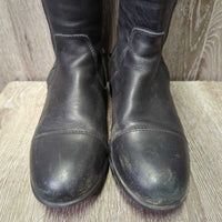 Elastic & Synthetic Leather Dress Boots, Zips *gc, mnr dirt, scuffs, scratches, rubs & film