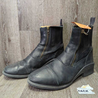 Paddock Boots, 2x Zips *gc, clean, v.dented & folded toes, holey inside heels