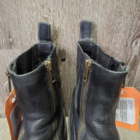 Paddock Boots, 2x Zips *gc, clean, v.dented & folded toes, holey inside heels