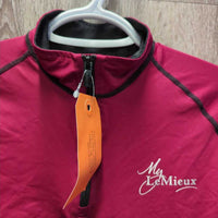 LS Base Layer Shirt, 1/4 Zip up *vgc/xc, v.mnr seam rubs & puckers