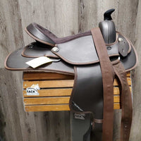 Synthetic Western Saddle, Cinch, 2 Latigos, Plastic Stirrups, Hobble Straps, Horn Cover *NEW