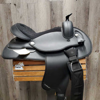 Synthetic Western Saddle, Cinch, 2 Latigos, Plastic Stirrups, Hobble Straps *NEW