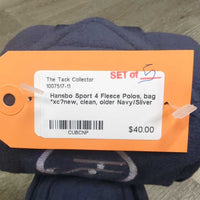 4 Fleece Polos, bag *xc?new, clean, older