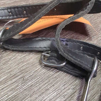 Fine Rowel English Spurs, Thick Leather Spur Straps *xc/like new, clean, mnr scratches