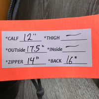 Field Boots, Zips 2x Gold Forms *vgc/gc, mnr pulled edge seams, clean, mnr stains, residue, scuffs, cut toe:R & rubs