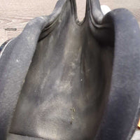 Pr Open Front Boots, tabs *gc/fair, v.dirty, faded, rubs, scuffs, sliced tab