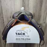16" Freeform Classic Trail Treeless Saddle, HAF Equitation Saddle Pad, T-Bar Leathers, Pommel Strap, Rainbow Saddle Cover, 3x leather ties