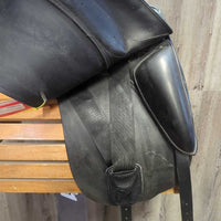 17" XW 6" Regal Dressage Saddle, Leather Cantle Cover, Air Panels, Rear Gusset Panels, Xlg Front Blocks, Flaps: 17"L x 12"W Serial #: 215 17 5