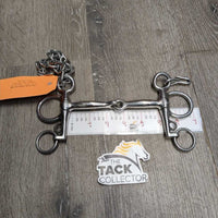 Thin Jointed SS Pelham, Chain *vgc/xc, mnr stains & residue