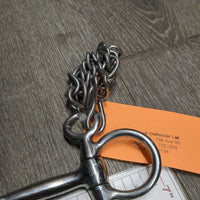 Thin Jointed SS Pelham, Chain *vgc/xc, mnr stains & residue