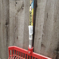 Plastic Pitch Fork, Ergonomic Aluminum Handle, foam handle *gc, clean, faded, marker