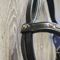 Rsd/Padded Monocrown Dressage Bridle, Bling, Crank, Flash, Bag, Tag *new