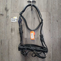 Rsd/Padded Monocrown Dressage Bridle, Bling, Crank, Flash, Bag, Tag *new