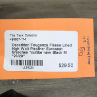 Fleece Lined High Wait Pleather Euroseat Breeches *xc/like new