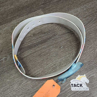 Soft TPE Plastic Belt & Plastic Buckle "Ribbons" *vgc, mnr dirt, rubs & faded
