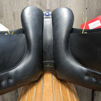 17.5" Adj *3XW Gullet In Bates Wide "Luxe" Dressage Saddle, 2 Lg Front Velcro Blocks, Purple Bates Cover, 2XW Gullet/Box, Leather Pouch: tool, book, balsam, CAIR Panels, Front & Rear Gusset Panels, Flaps 17"L x 12.5"W Serial #: DR 1801283-44 +17.5