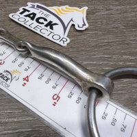 "MB 10" Thin Curved French Link Loose Ring Bit, v.small flat center bar *vgc/gc, dirt, residue, scuffs, scratches