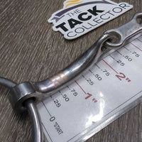 "MB 10" Thin Curved French Link Loose Ring Bit, v.small flat center bar *vgc/gc, dirt, residue, scuffs, scratches
