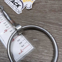 "MB 10" Thin Curved French Link Loose Ring Bit, v.small flat center bar *vgc/gc, dirt, residue, scuffs, scratches