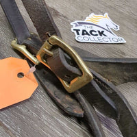 Leather Foal Halter, lead - catch strap *gc, dirt, chews, tiwst, edge scrapes, ONLY 1 Crown dry, creases