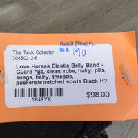 Elastic Belly Band - Guard *gc, clean, rubs, hairy, pills, snags, hairy, threads, puckers/stretched spots