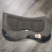 .5" Thick Felt Shimmable Western Saddle Pad, 6 Pockets & Shims *gc, clean, rubs, discolored, frays, mnr loose threads