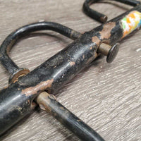 4 Hook Stall Mount Tack - Bridle Rack *fair, scrapes, tape, rust, scratches, rubs, bent