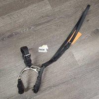 Soft Leather adjustable Lever Noseband *vgc, clean, mnr slices, chips, rubs & peeling edges