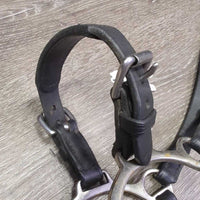 Soft Leather adjustable Lever Noseband *vgc, clean, mnr slices, chips, rubs & peeling edges