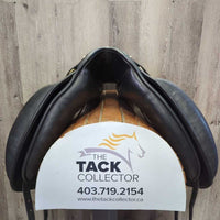 17" M 4.75" Euroriding Titan II Dressage Saddle, Green Nylon/Fleece Lined Saddle Storage - Carry Bag, Wool Flocking, xlg Rear Gusset Panels, XLg External Front Blocks, Flaps: 16.5"L x 11"W Serial #: 302 080 323 17