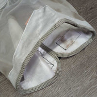 Stiff Fine Mesh & Lycra Fly Mask,ears *vgc, clean, marker, edge rubs, mnr rubs, snags & dirt?stains
