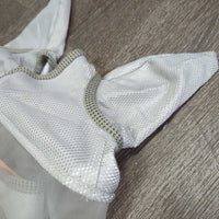 Stiff Fine Mesh & Lycra Fly Mask,ears *vgc, clean, marker, edge rubs, mnr rubs, snags & dirt?stains