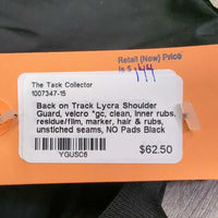 Lycra Shoulder Guard, velcro *gc, clean, inner rubs, residue/film, marker, hair & rubs, unstiched seams, NO Pads