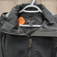 Mid Length Technical Jacket, Fleece Lined, Hood, Zipper *like new/xc